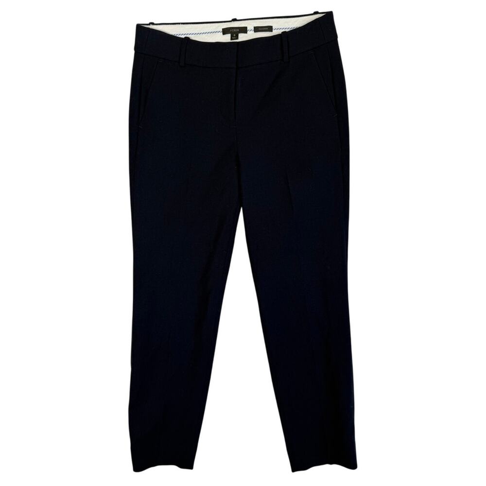 J Crew Preppy Minimalist Business Casual Cameron Stretch Pants Navy Blue 6